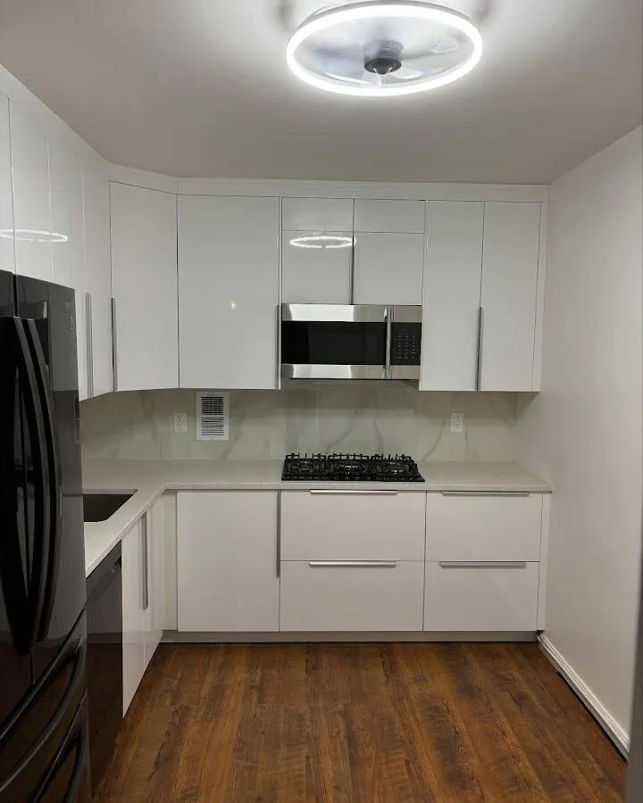 Renovated kitchen with quartz countertops in Dayton